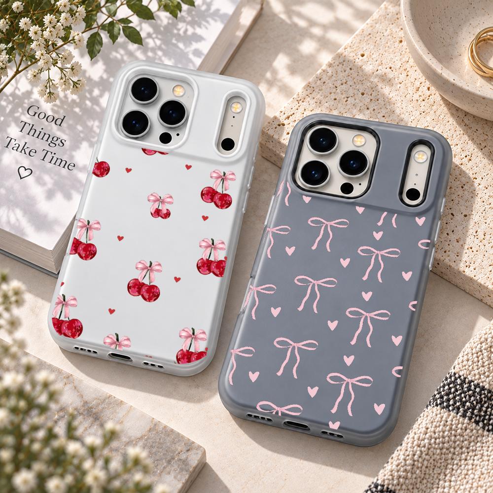 Matte Pc Case - Cute Pink Heart Bow Cute Pink