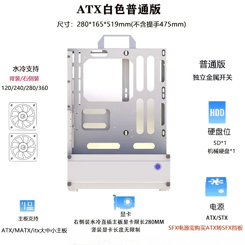Open Chassis 240/360 Water-Coo - đánh giá và giá Atx Case