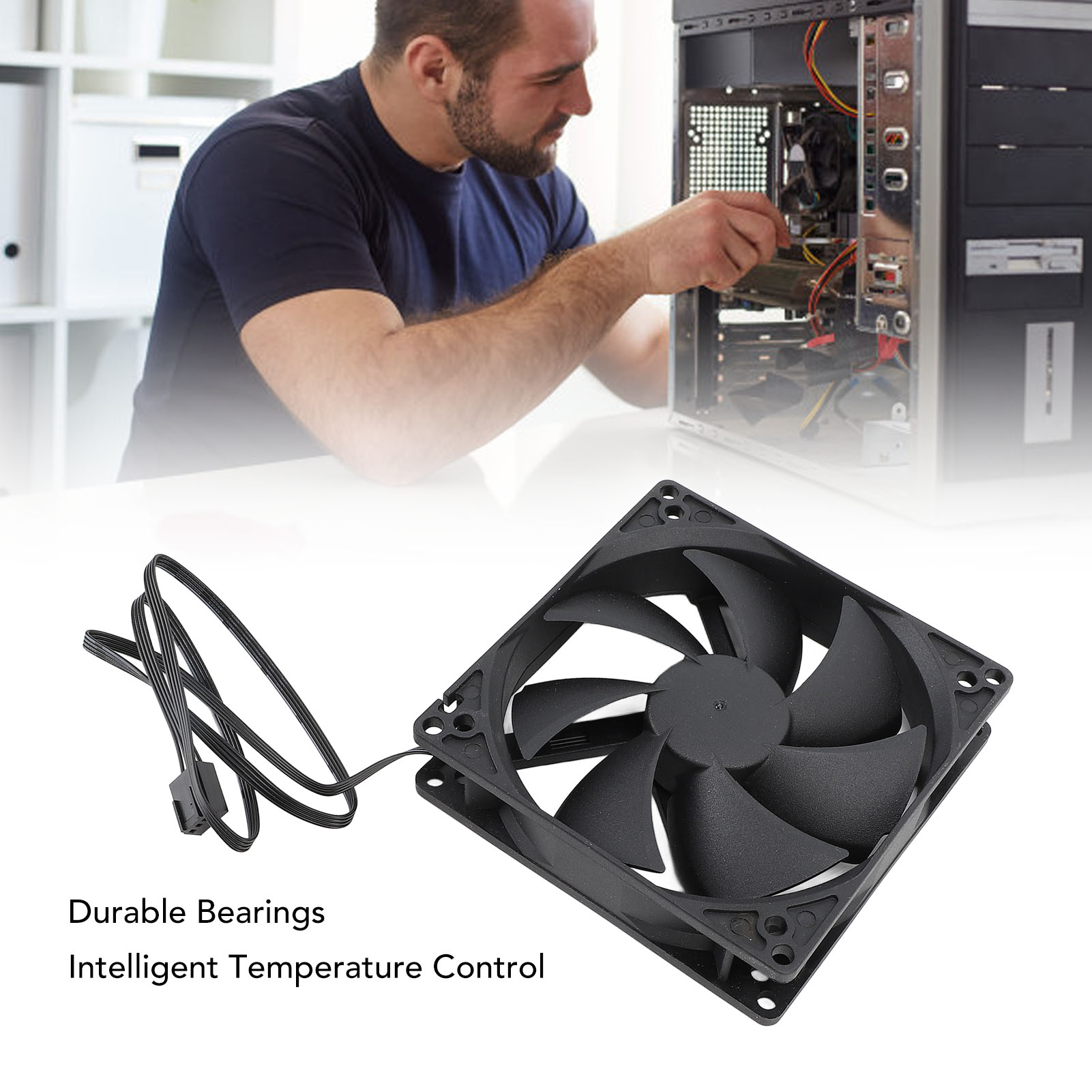 100mm PC PWM Case Fan 100mm Du - đánh giá và giá Case Fan Controller