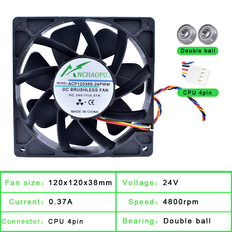 ACP12038B-24PWM 120Mm Fan 12Cm - đánh giá và giá Case Fan Controller